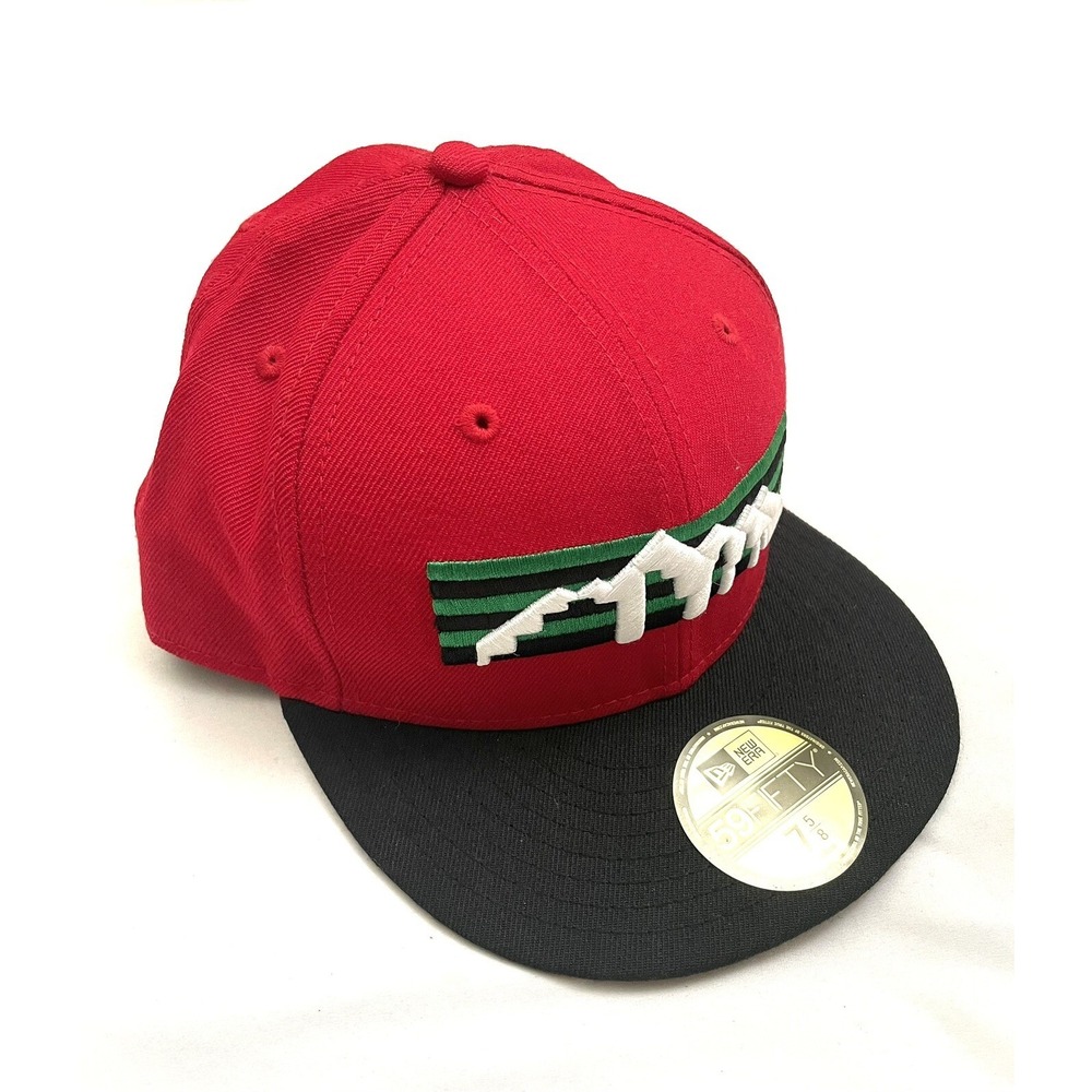 Denver Nuggets New Era Fitted Hat Cap 7 5/8 Red NBA Hardwood Classics Logo